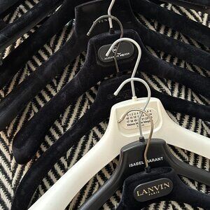 Lot of used designer hangers - Saint Laurent, Balmain, Givenchy, Lanvin & more!